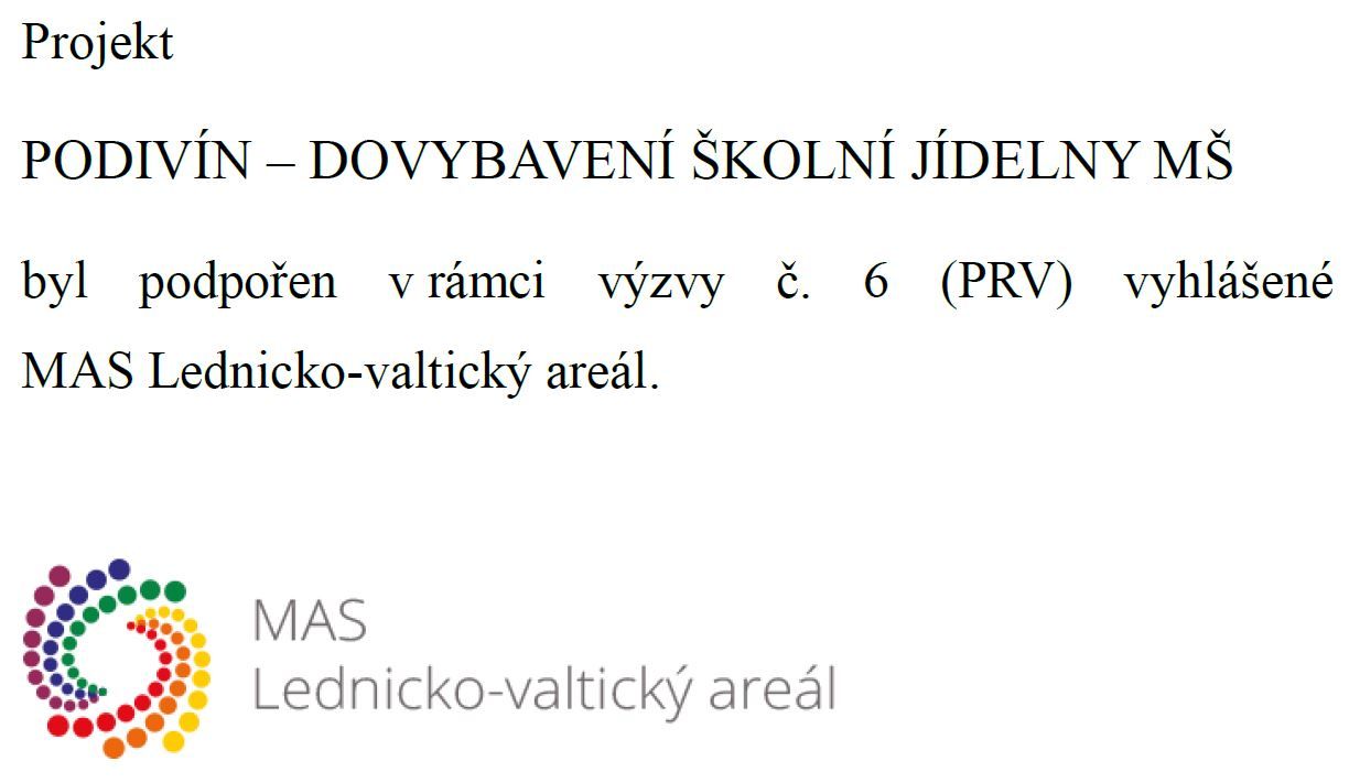 Vybavení jídelny